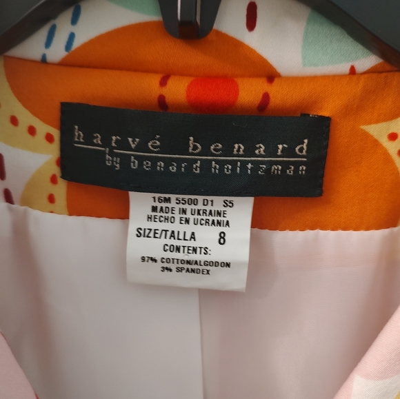 Harve Benard Floral Trench Coat Size 8 - Picture 6 of 6